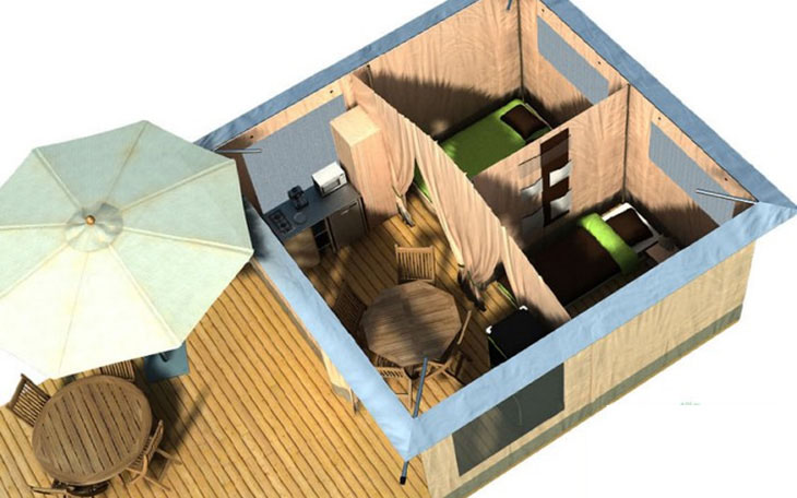 Layout of the Mayotte tent